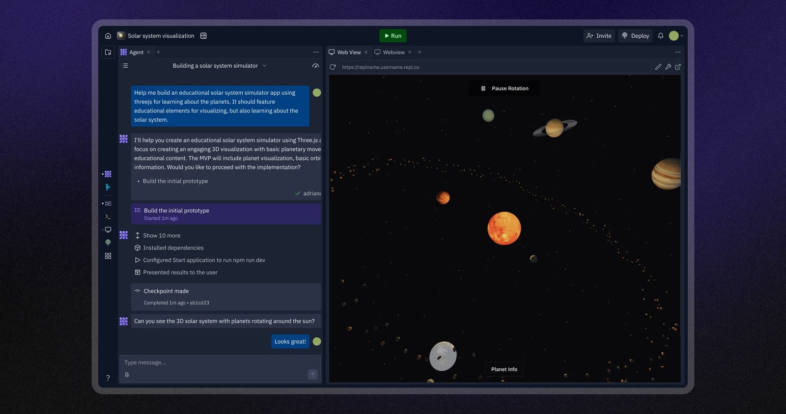 Top vibe coding framework - Replit