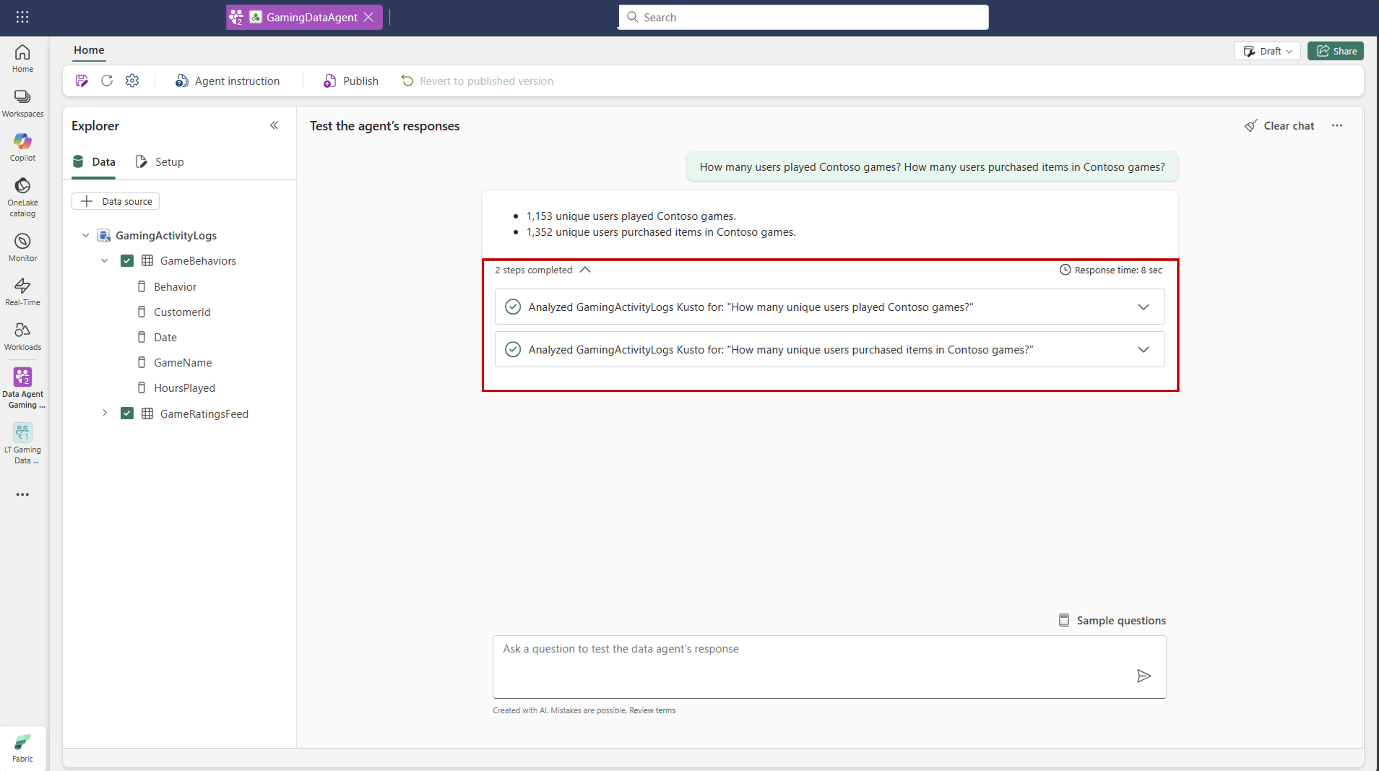 Data Agents - Microsoft Fabric