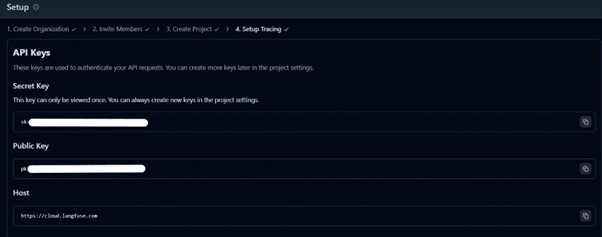 set up a file with Langfuse API keys